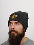 Шапка 47 BRAND арт. H-TBNCL04XXE-CC Chicago Blackhawks NHL (серый / оливковый)